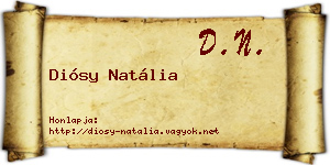 Diósy Natália névjegykártya