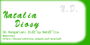 natalia diosy business card
